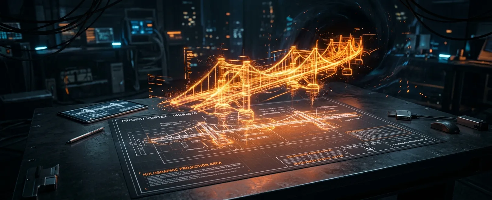 Голографический мост, который достраивает сам себя в пустоте