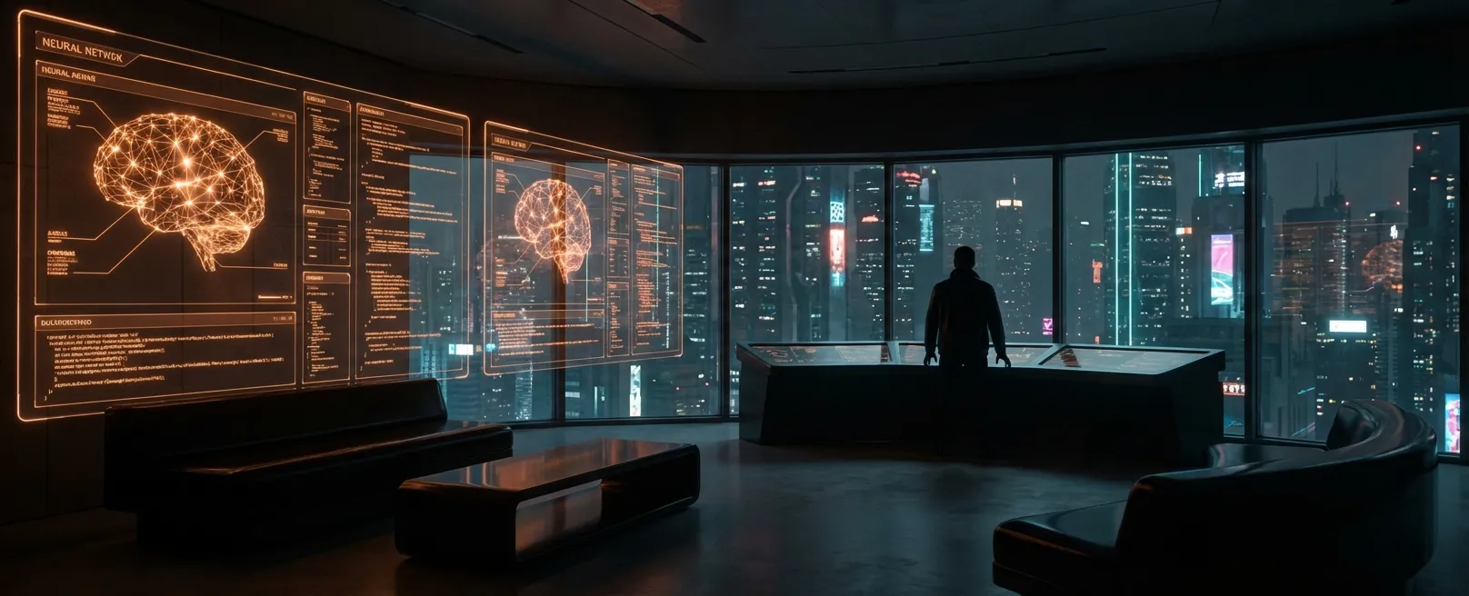 Футуристичный офис управления разработкой