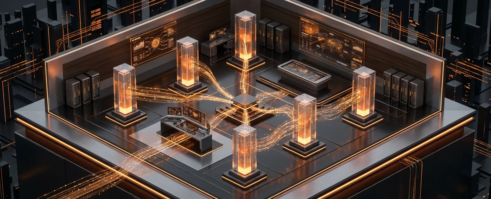 Изометрическая схема работы ИИ-агентов