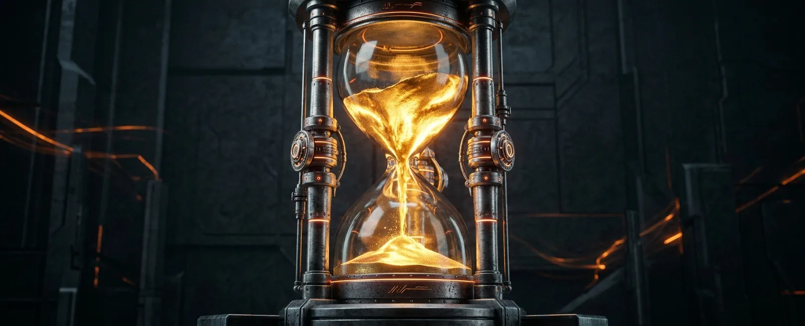 Песочные часы в которых золотой песок течет вверх