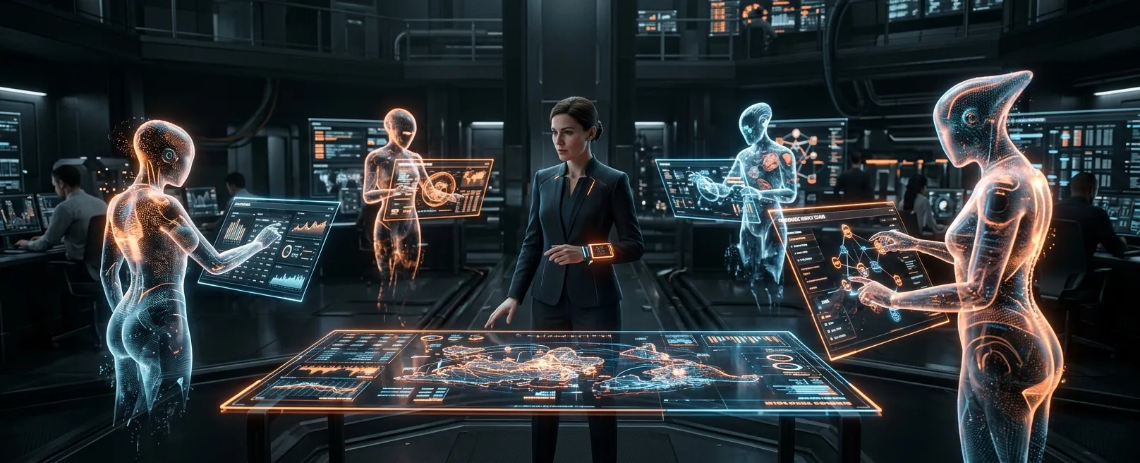 Человек-стратег и автономные ИИ-агенты, работающие вместе над сложной задачей