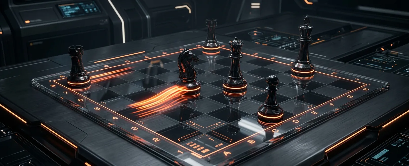 Самодвижущиеся шахматы за стеклом