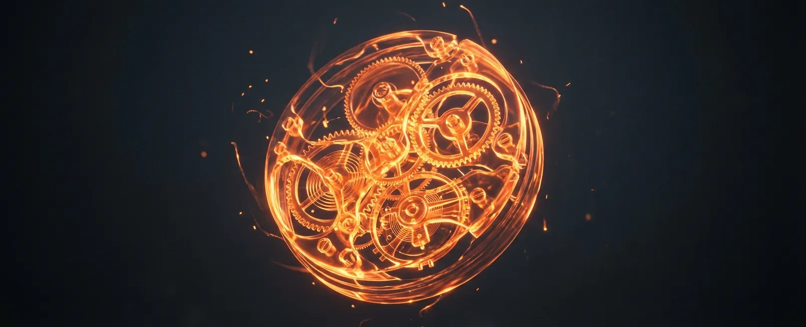 Механизм из жидкого света и оранжевой энергии