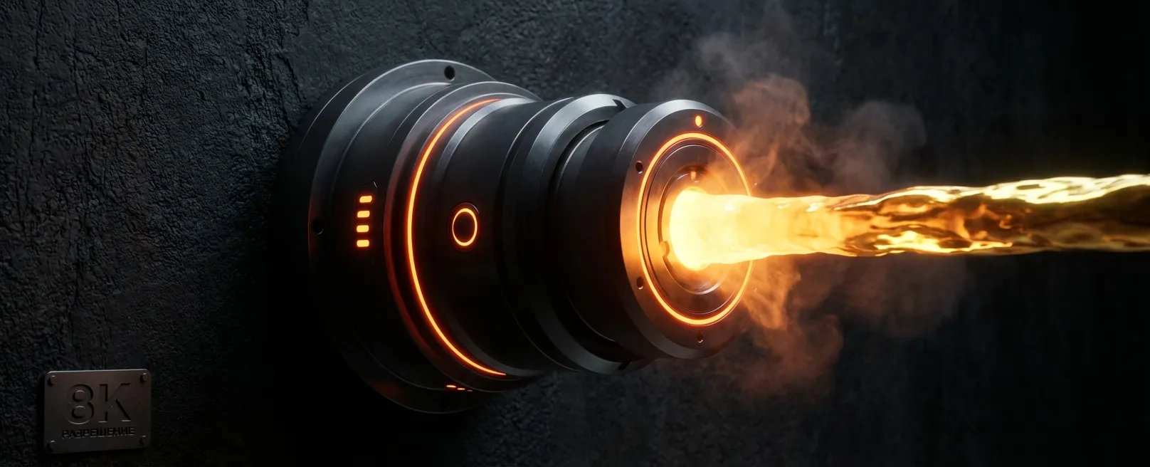 Высокотехнологичный титановый кран, останавливающий утечку золотой жидкости