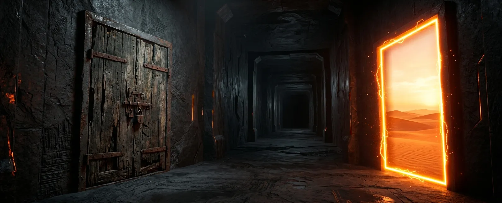 Две двери в темном коридоре